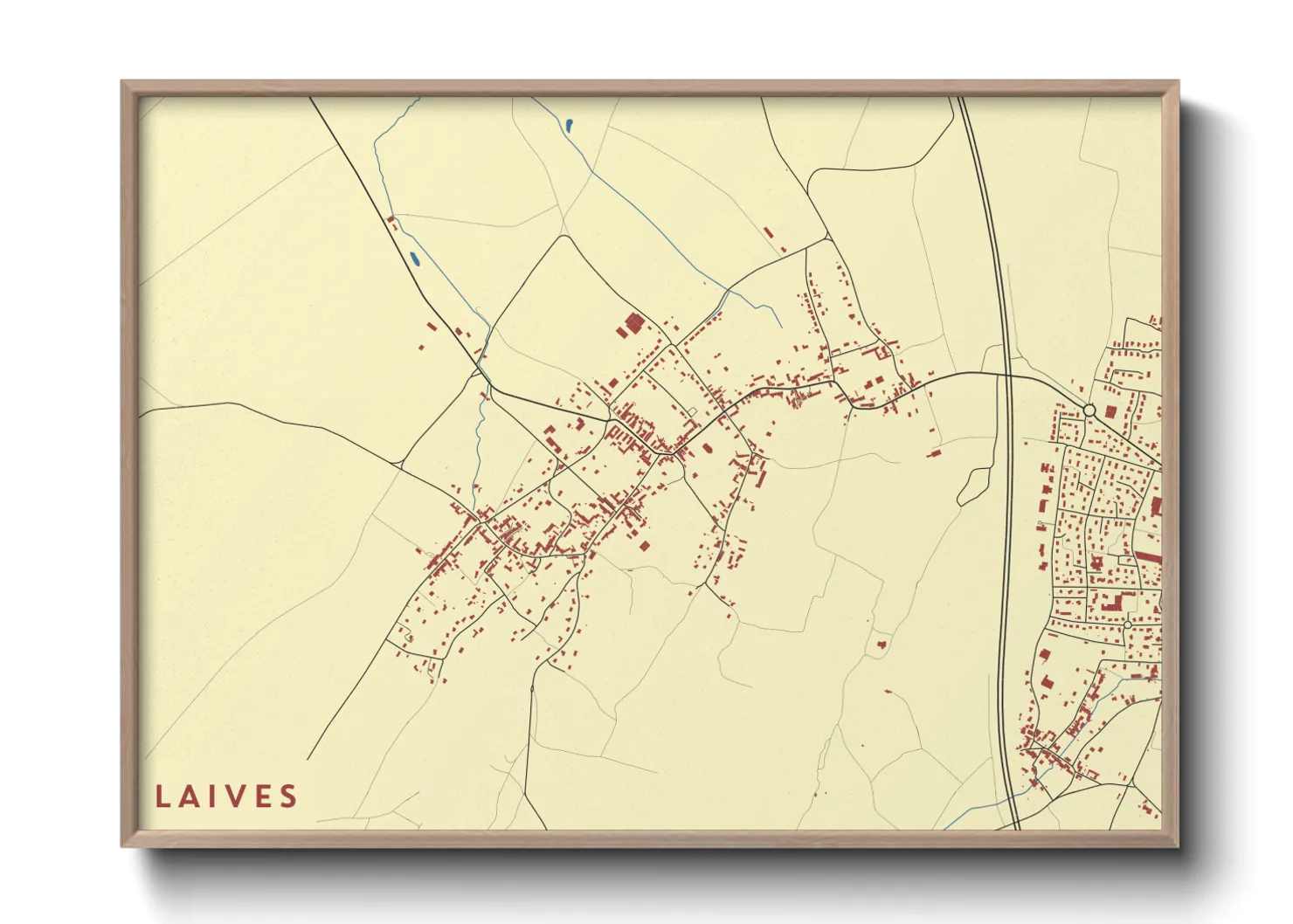 Une affiche de carte sur Laives