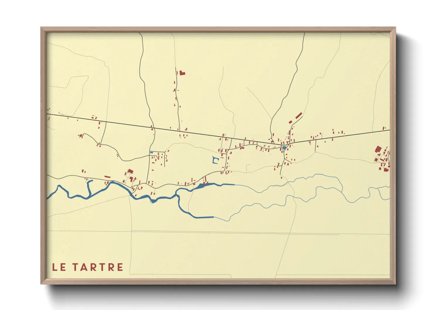Une affiche de carte sur Le Tartre