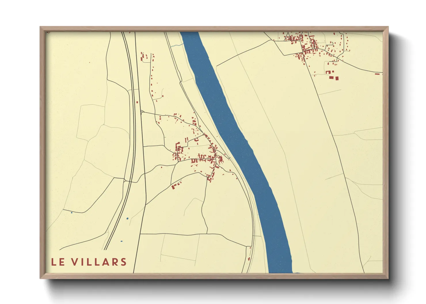 Une affiche de carte sur Le Villars