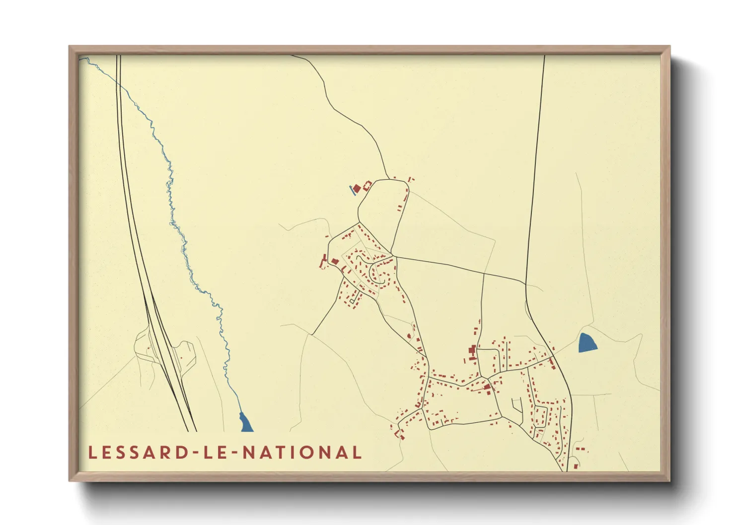 Une affiche de carte sur Lessard-le-National
