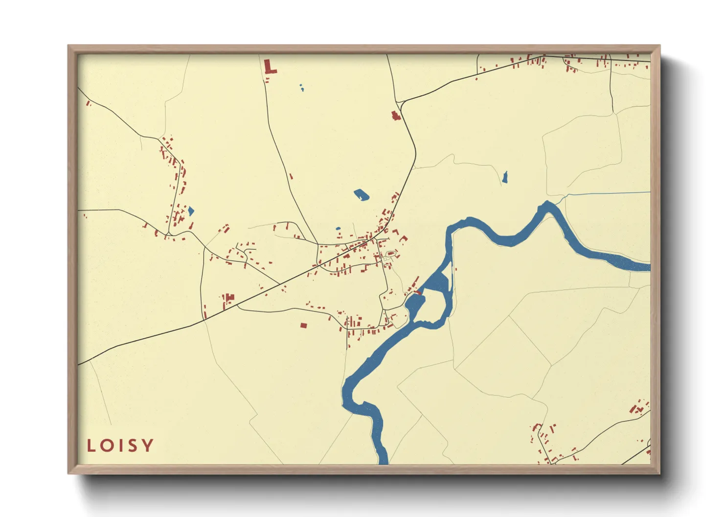 Une affiche de carte sur Loisy