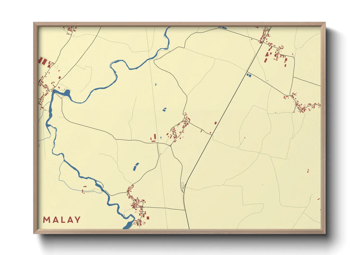 Une affiche de carte sur Malay