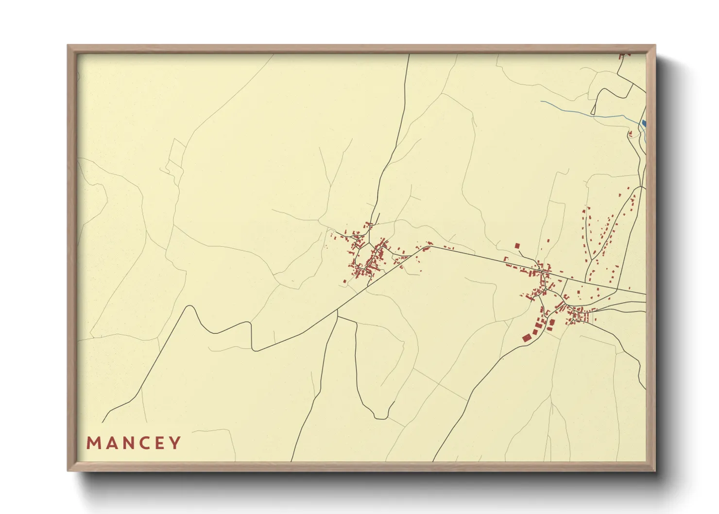 Une affiche de carte sur Mancey