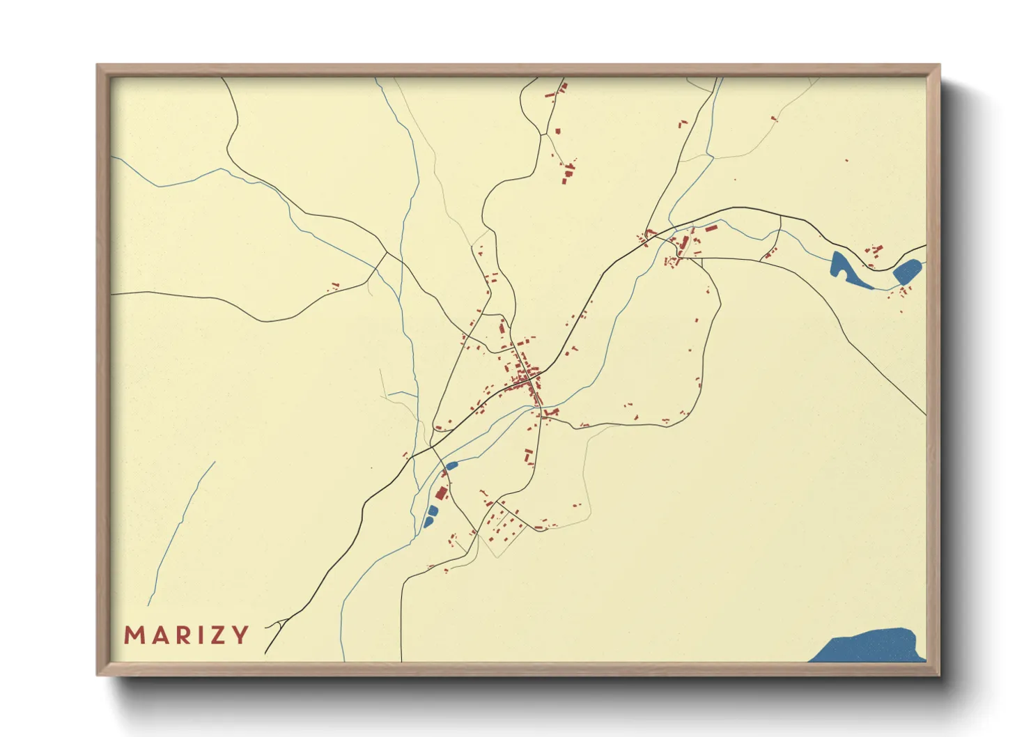 Une affiche de carte sur Marizy