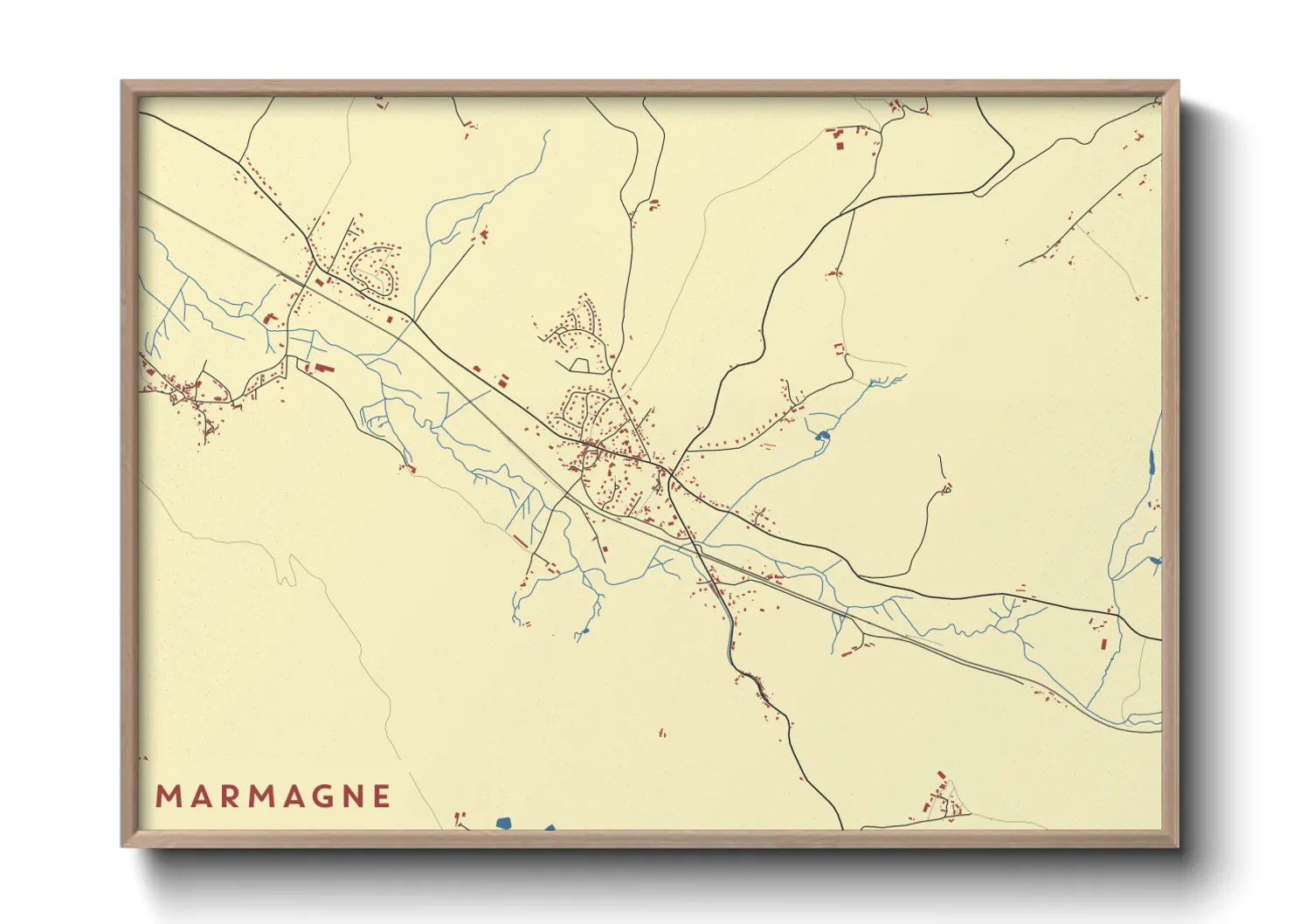 Une affiche de carte sur Marmagne