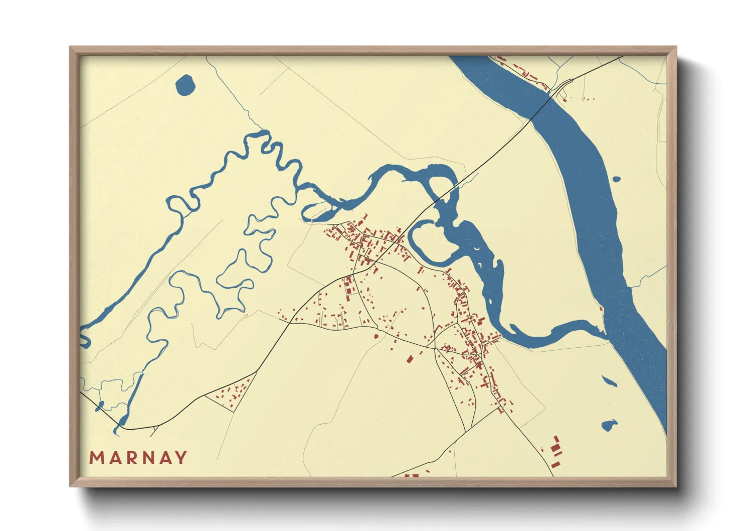 Une affiche de carte sur Marnay