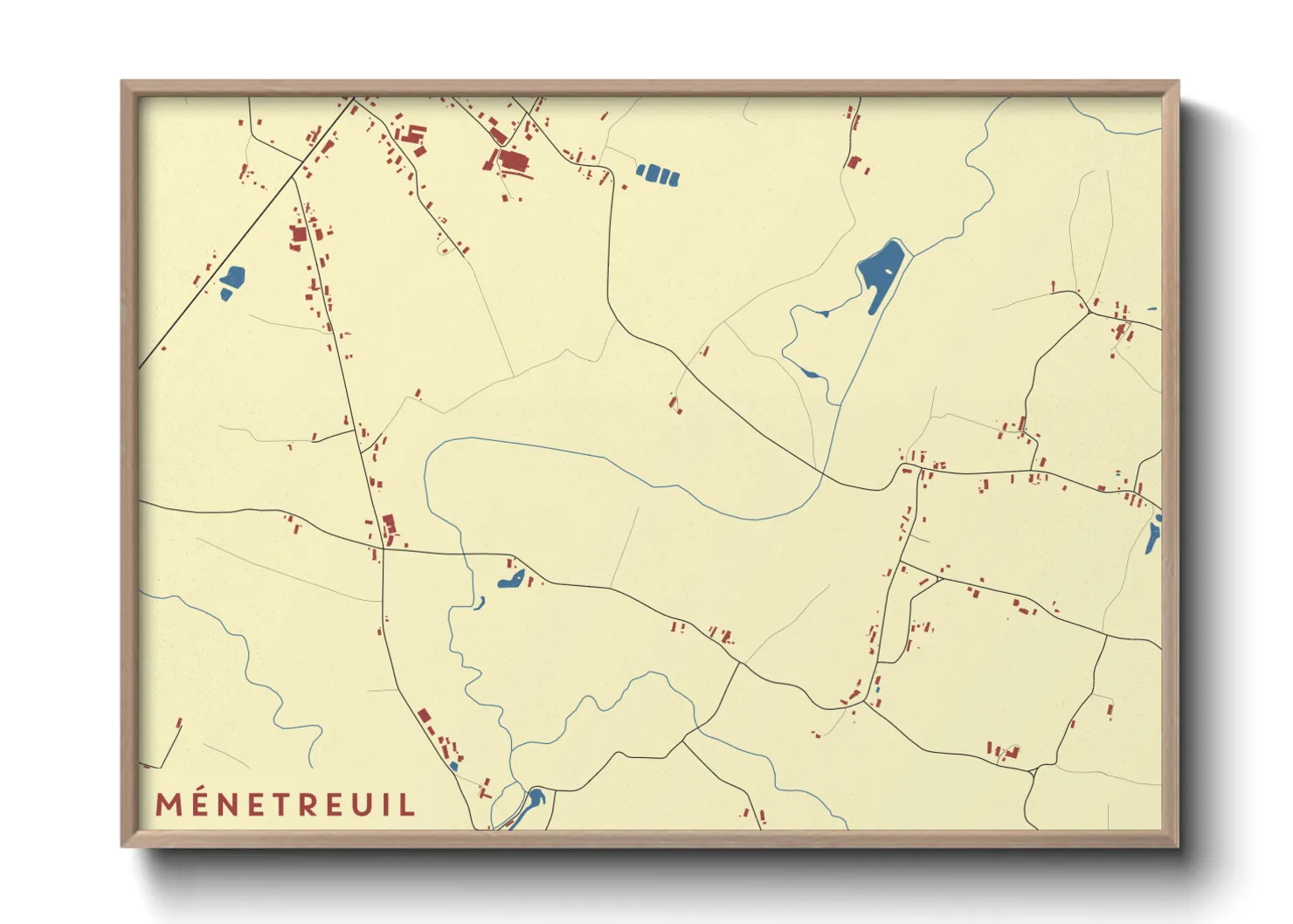 Une affiche de carte sur Ménetreuil
