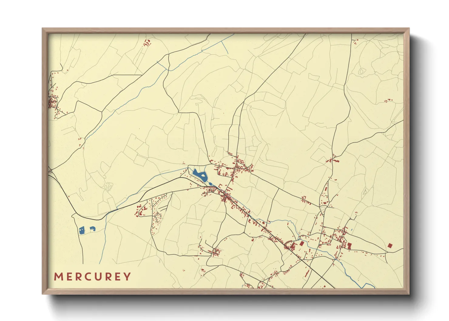 Une affiche de carte sur Mercurey
