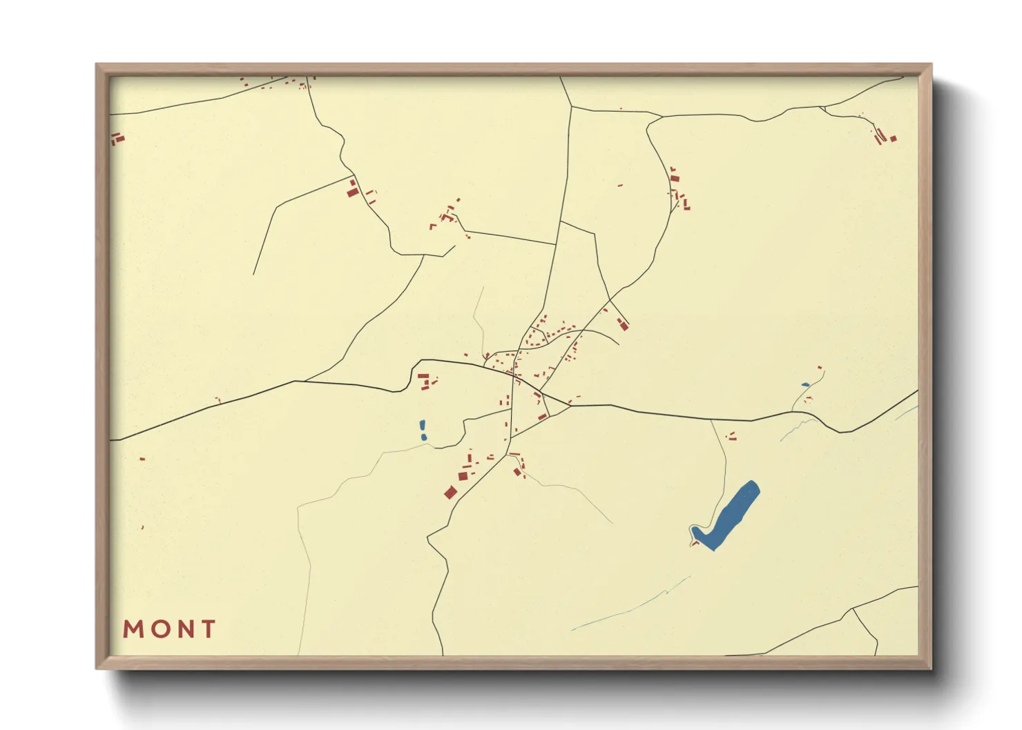 Une affiche de carte sur Mont