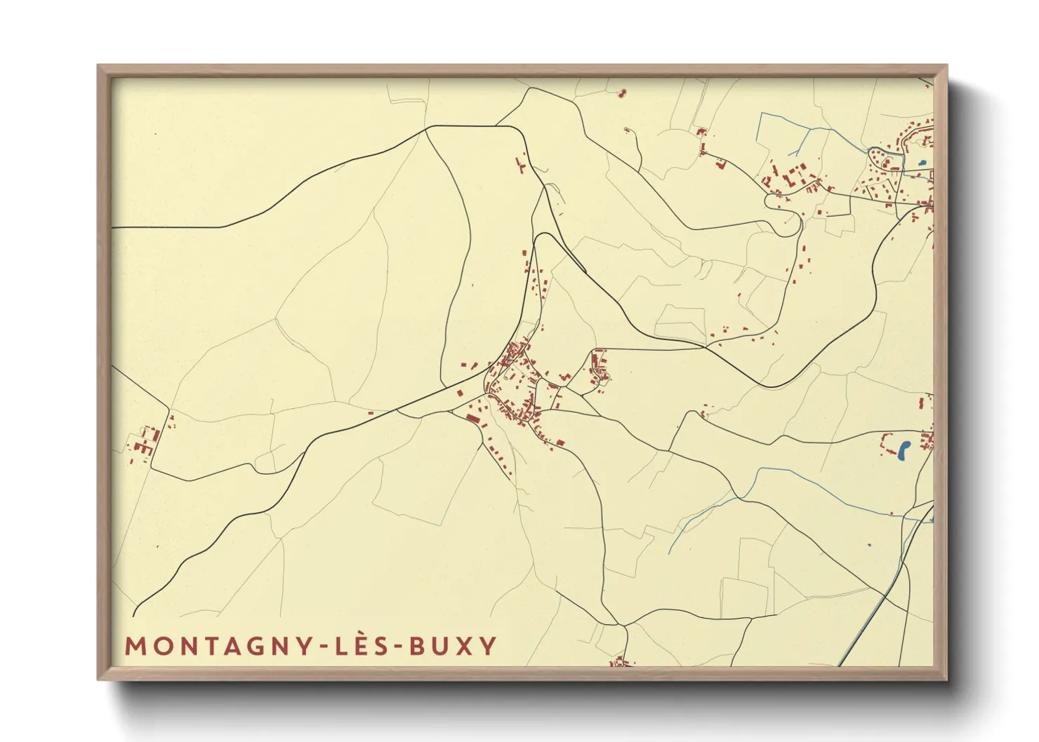 Une affiche de carte sur Montagny-lès-Buxy