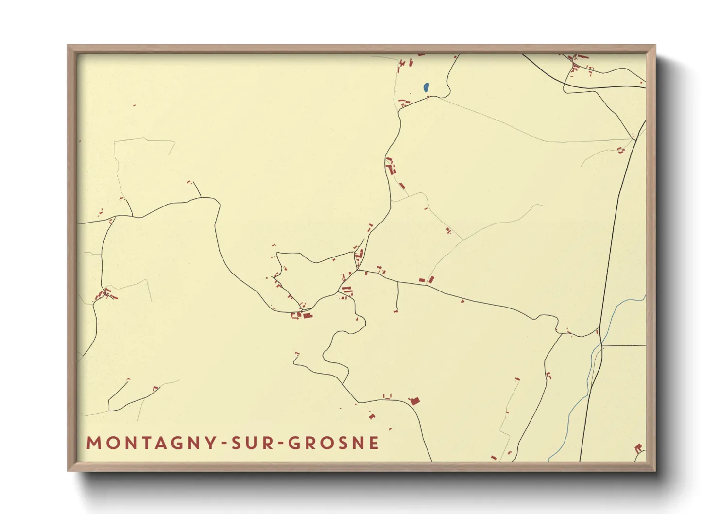 Une affiche de carte sur Montagny-sur-Grosne