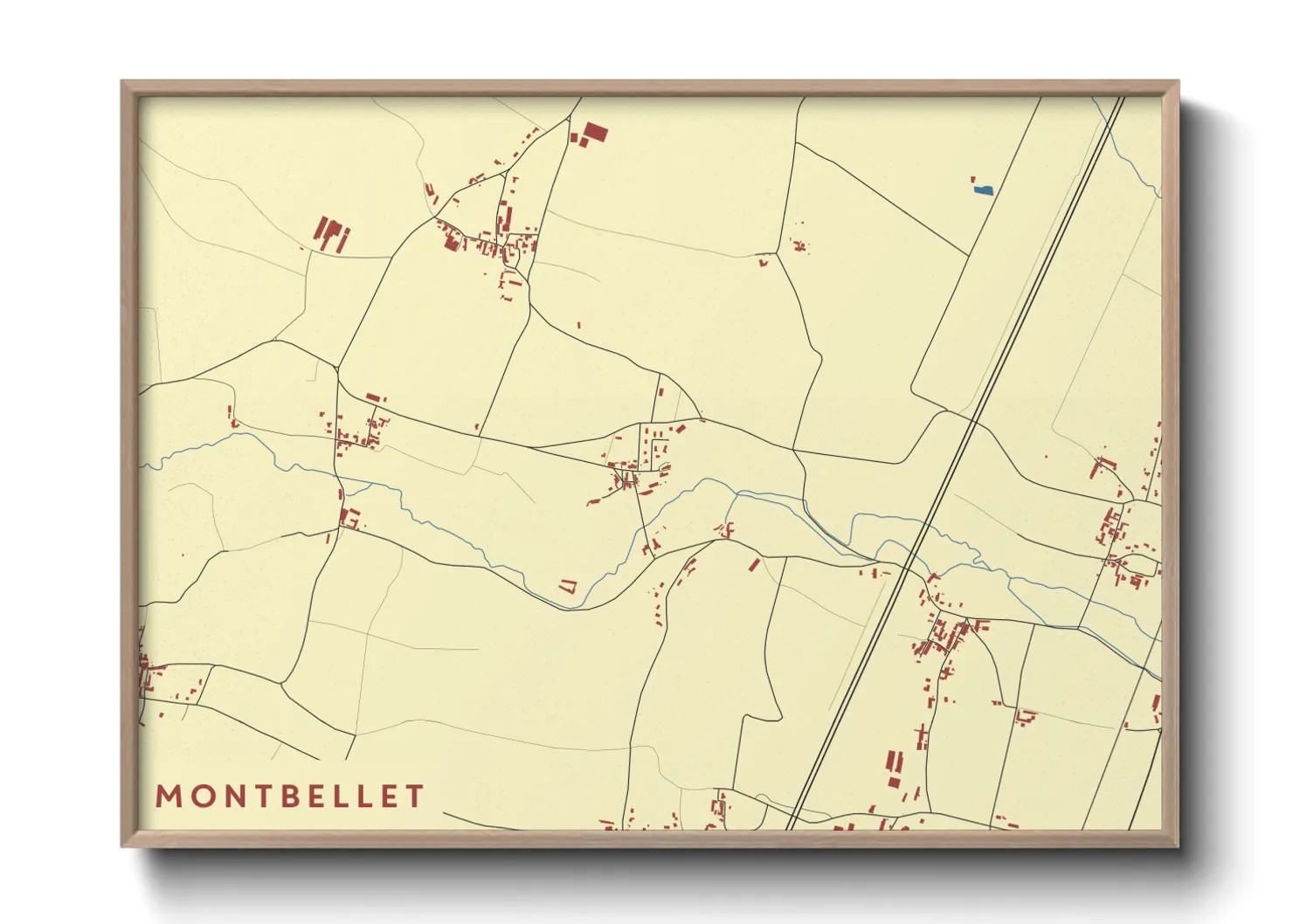 Une affiche de carte sur Montbellet