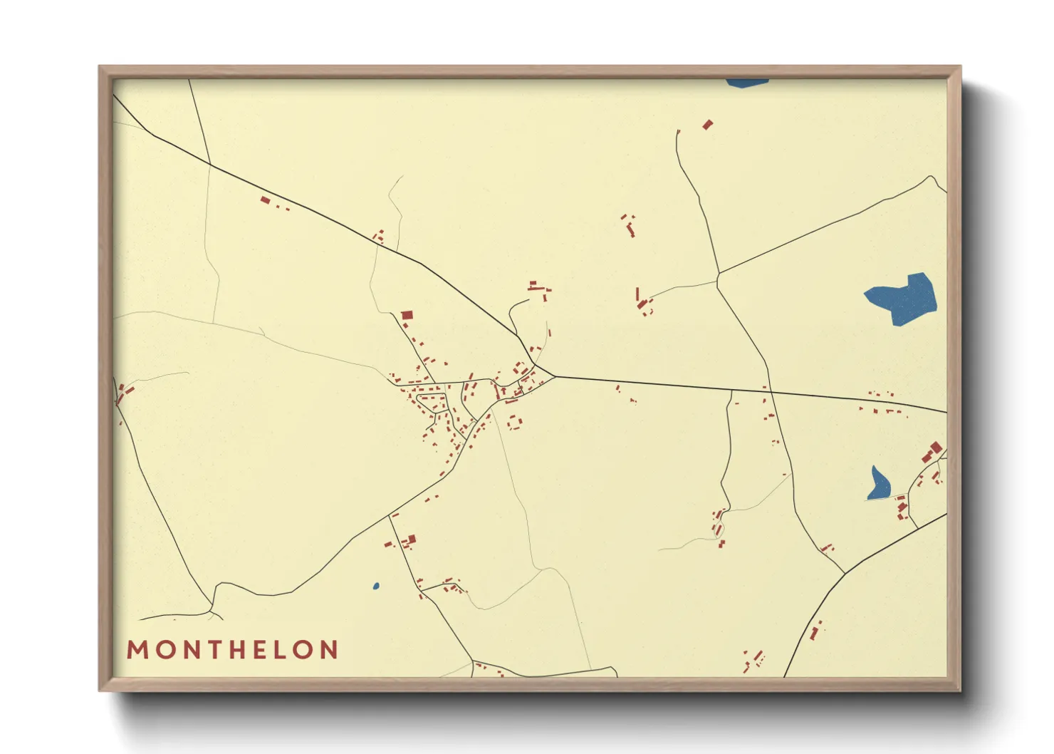 Une affiche de carte sur Monthelon
