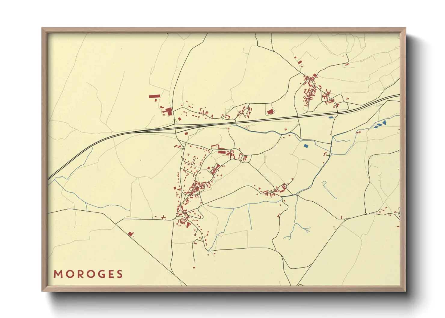 Une affiche de carte sur Moroges