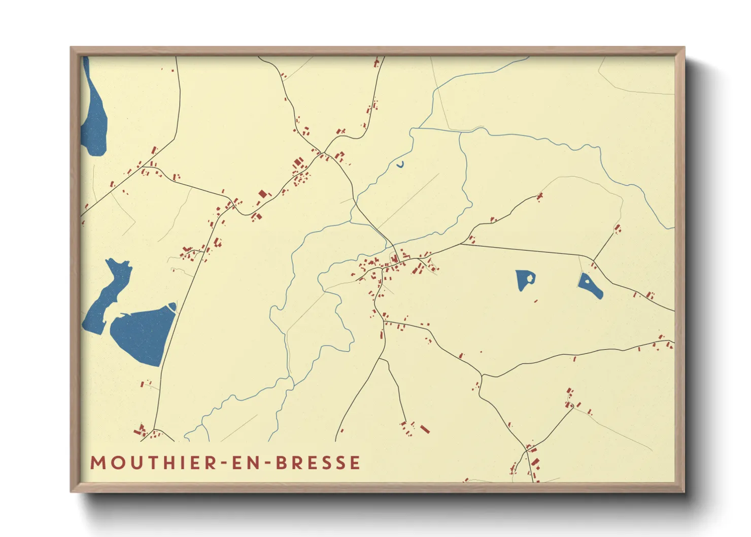 Une affiche de carte sur Mouthier-en-Bresse