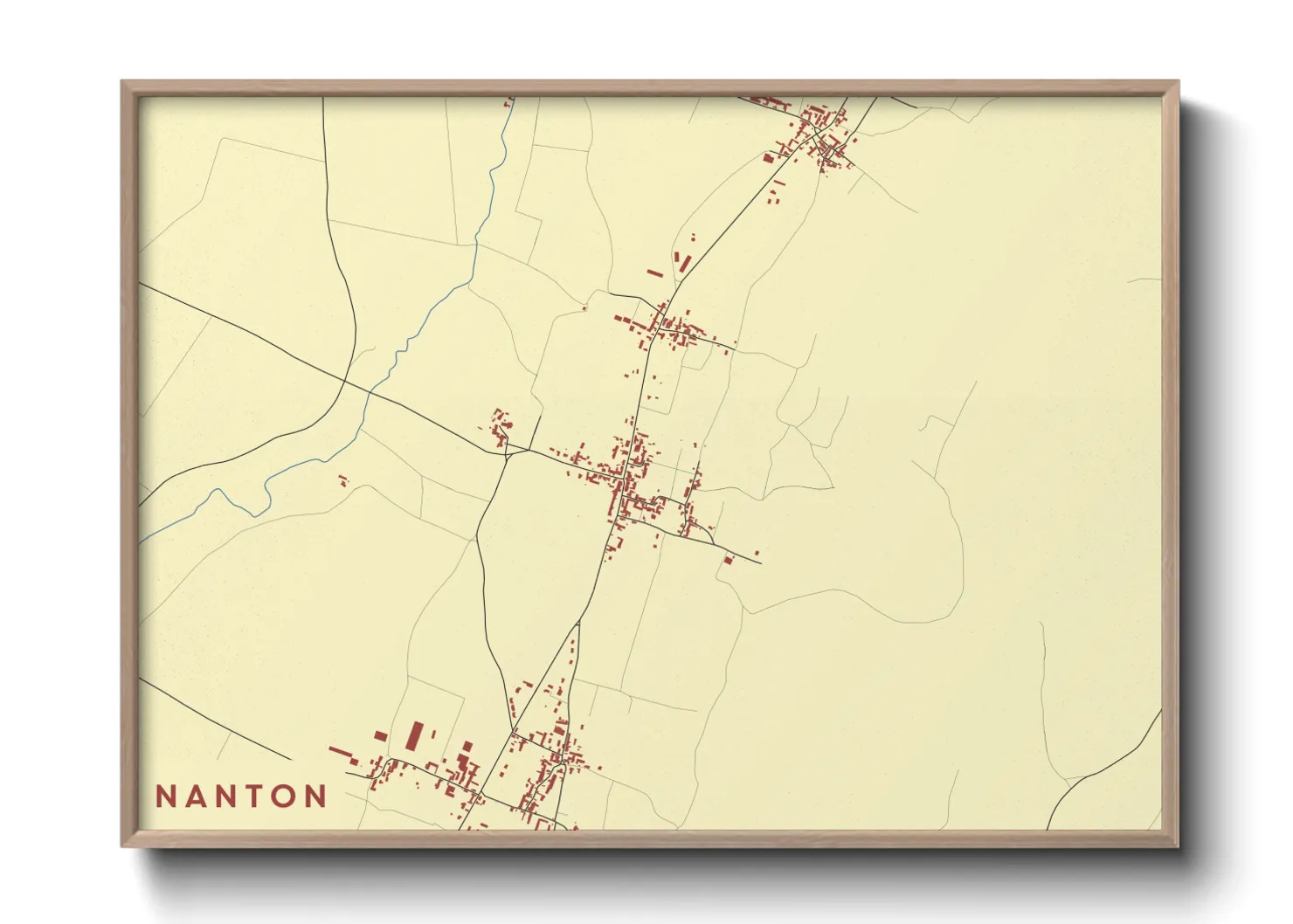 Une affiche de carte sur Nanton