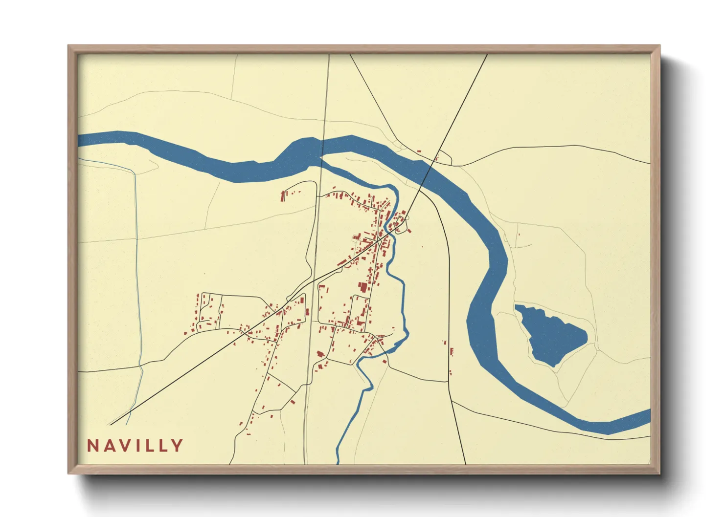 Une affiche de carte sur Navilly
