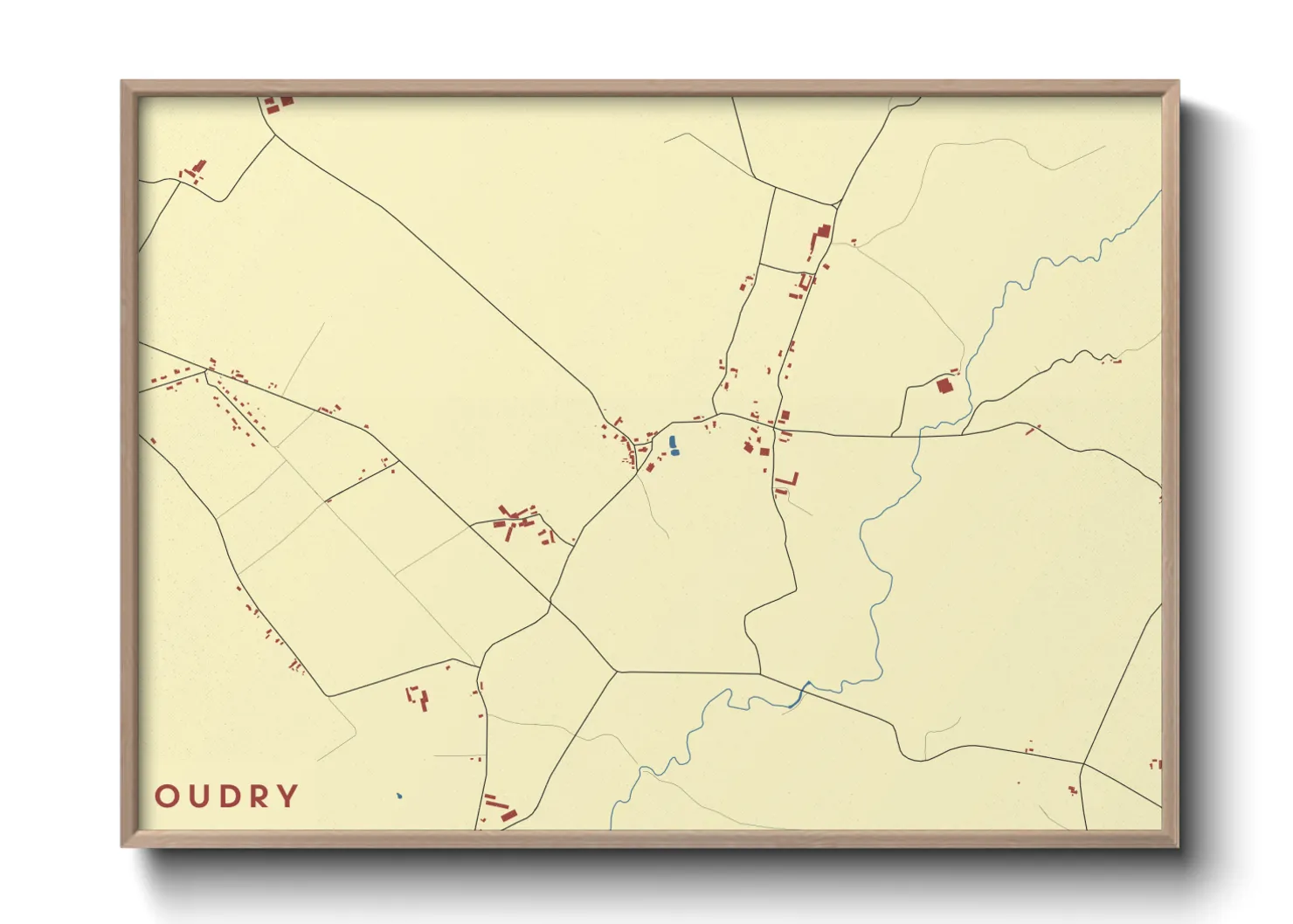 Une affiche de carte sur Oudry