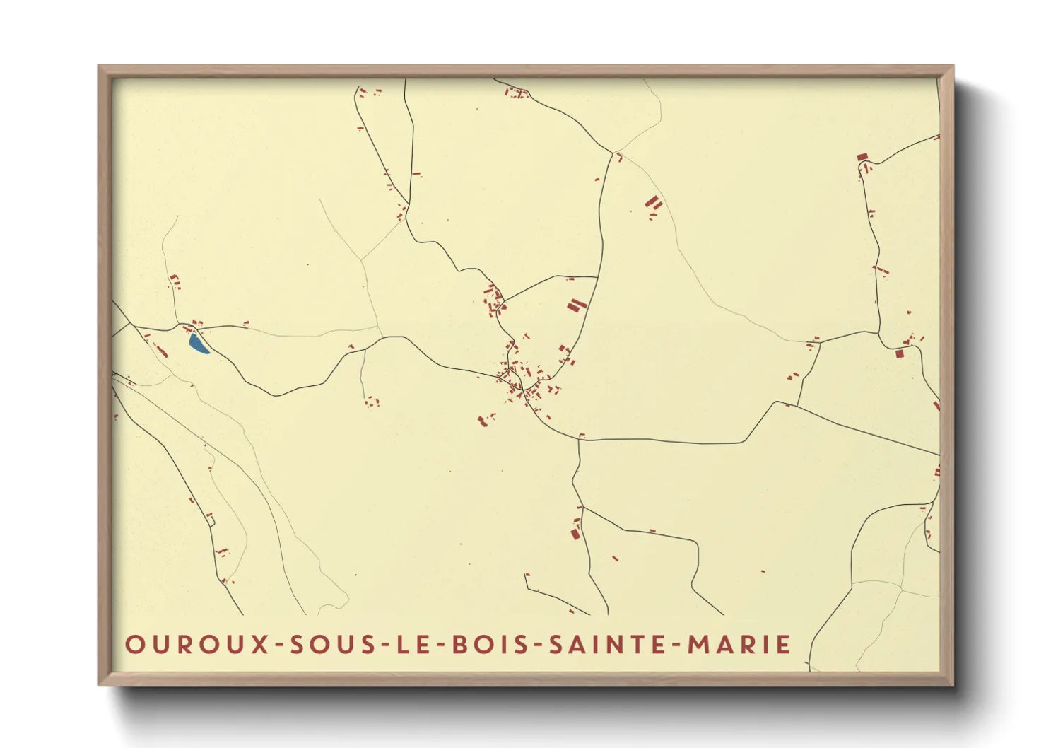 Une affiche de carte sur Ouroux-sous-le-Bois-Sainte-Marie