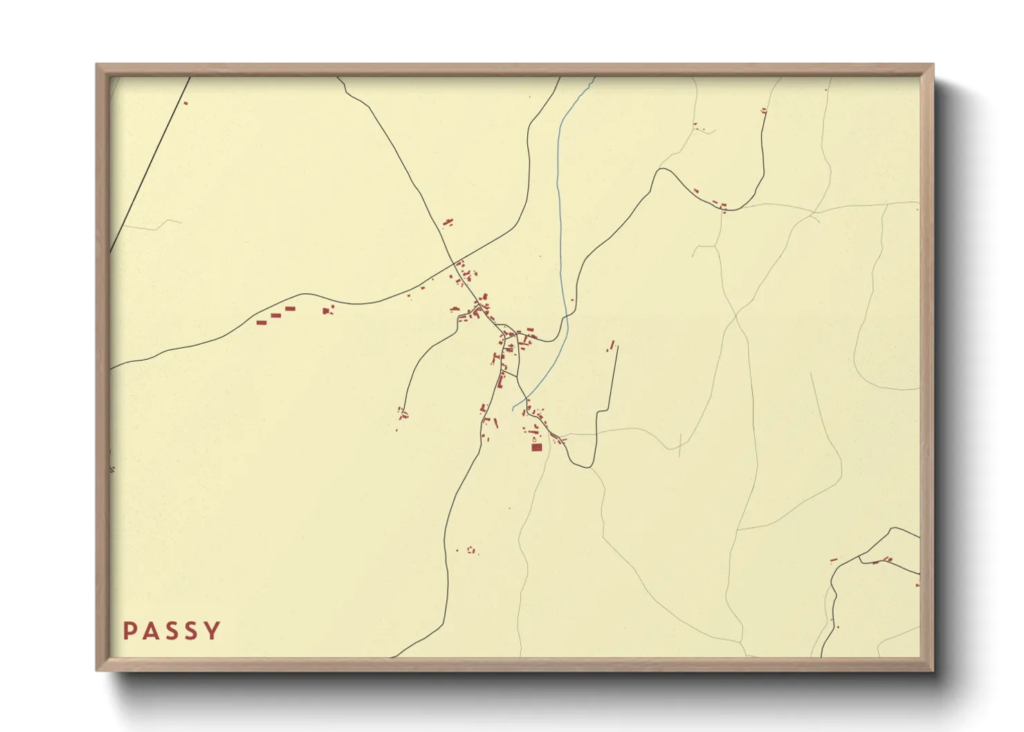 Une affiche de carte sur Passy