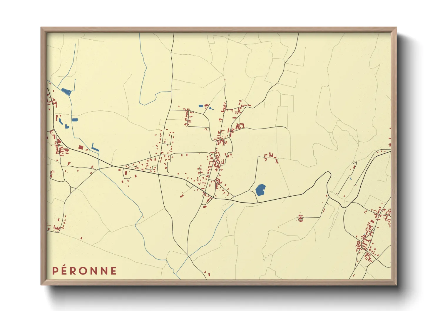 Une affiche de carte sur Péronne