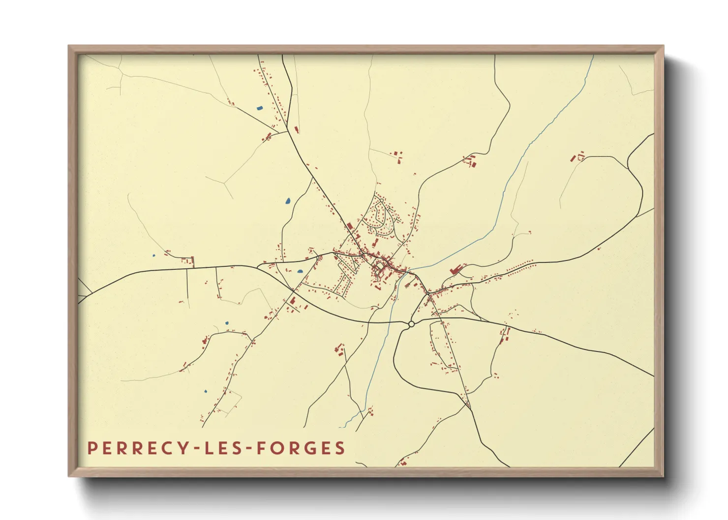 Une affiche de carte sur Perrecy-les-Forges