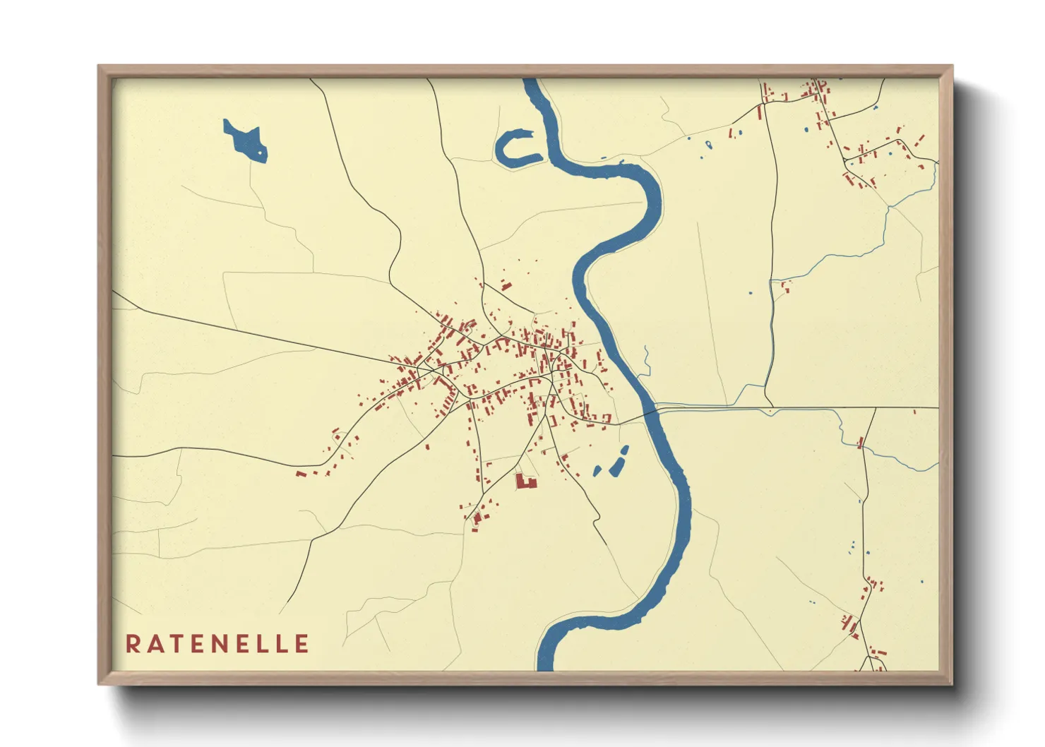 Une affiche de carte sur Ratenelle