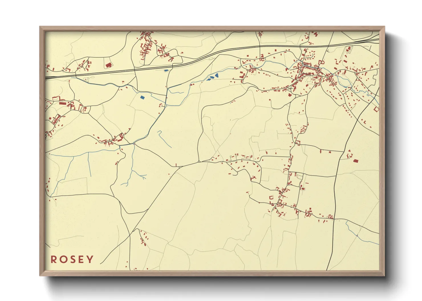 Une affiche de carte sur Rosey