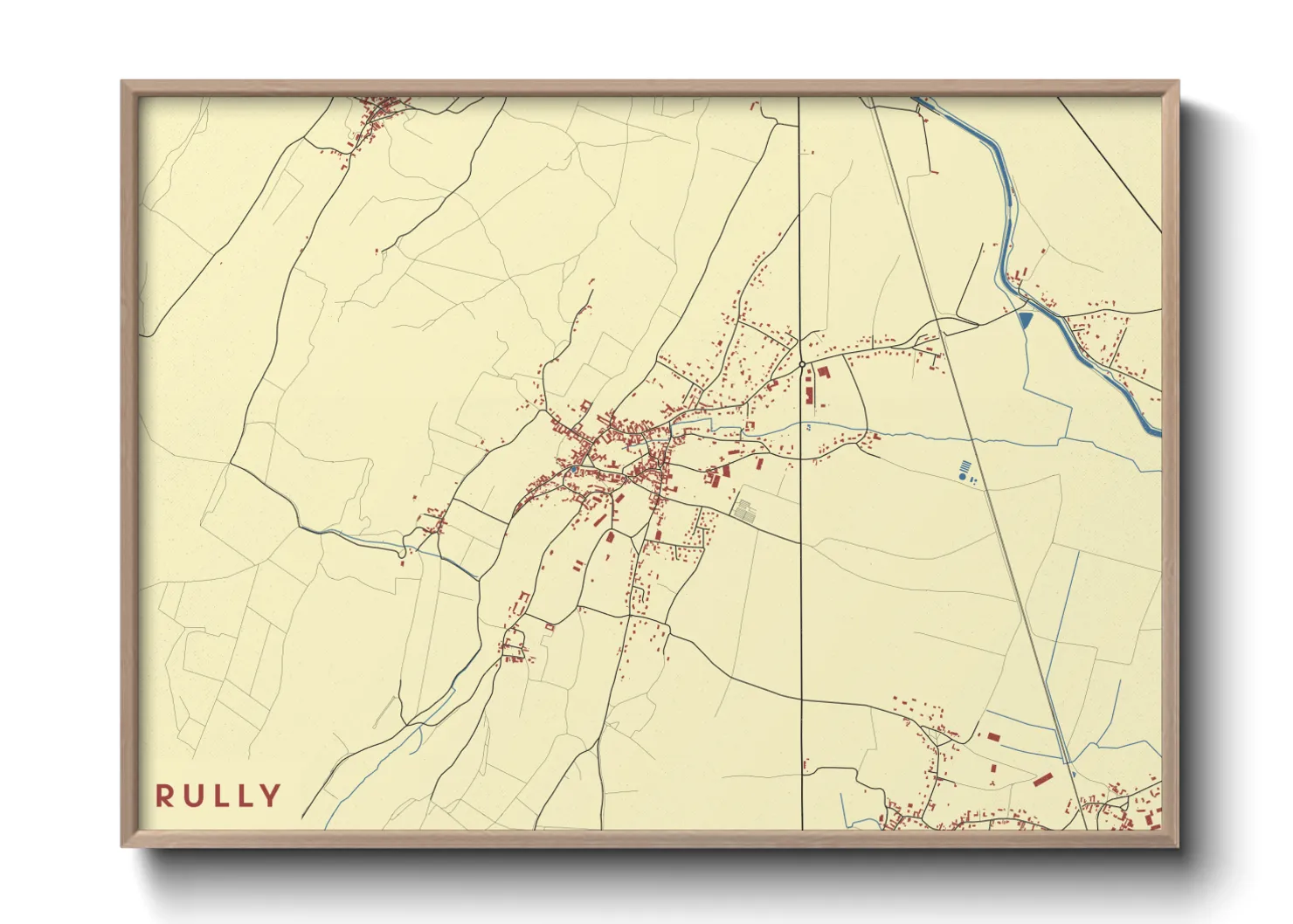 Une affiche de carte sur Rully