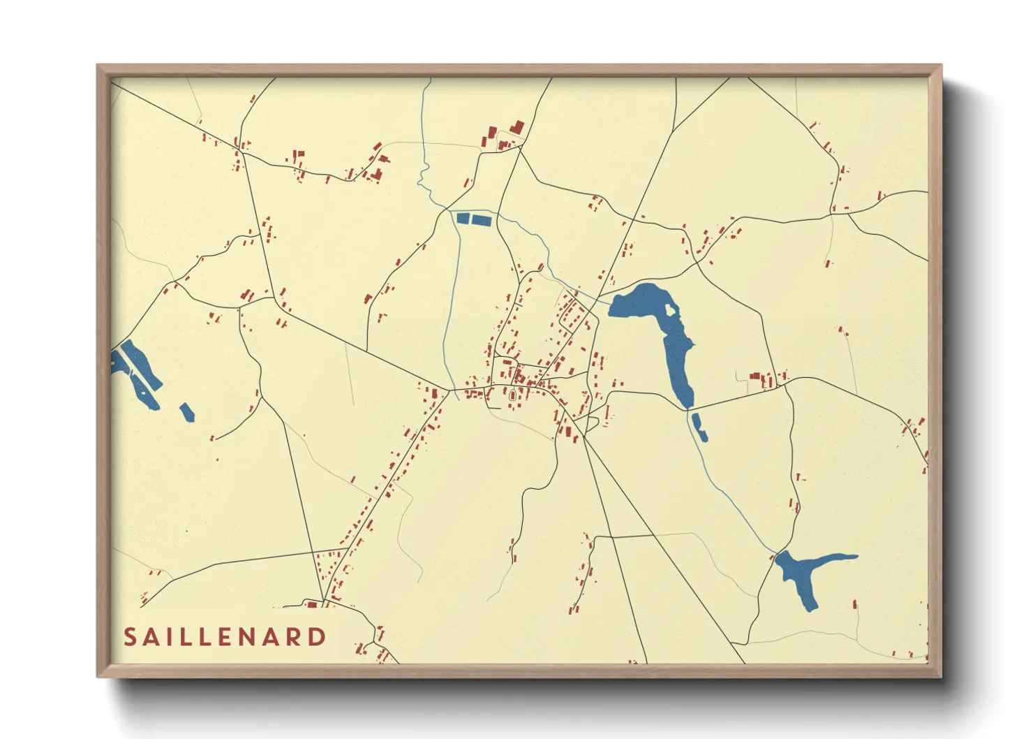 Une affiche de carte sur Saillenard