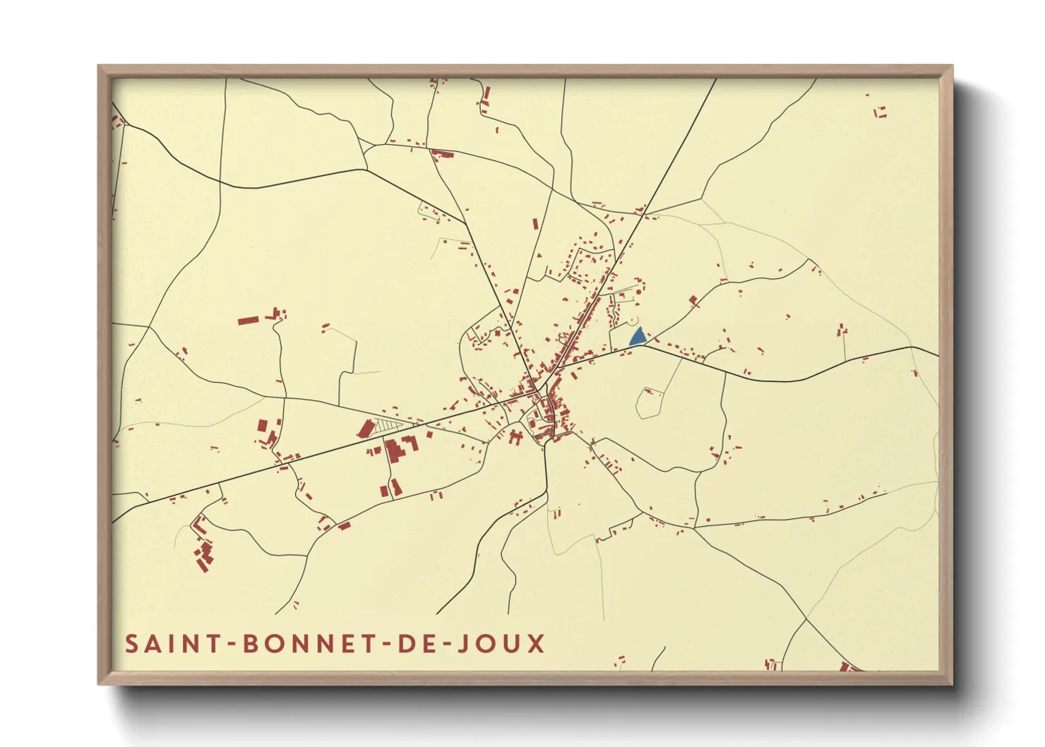 Une affiche de carte sur Saint-Bonnet-de-Joux