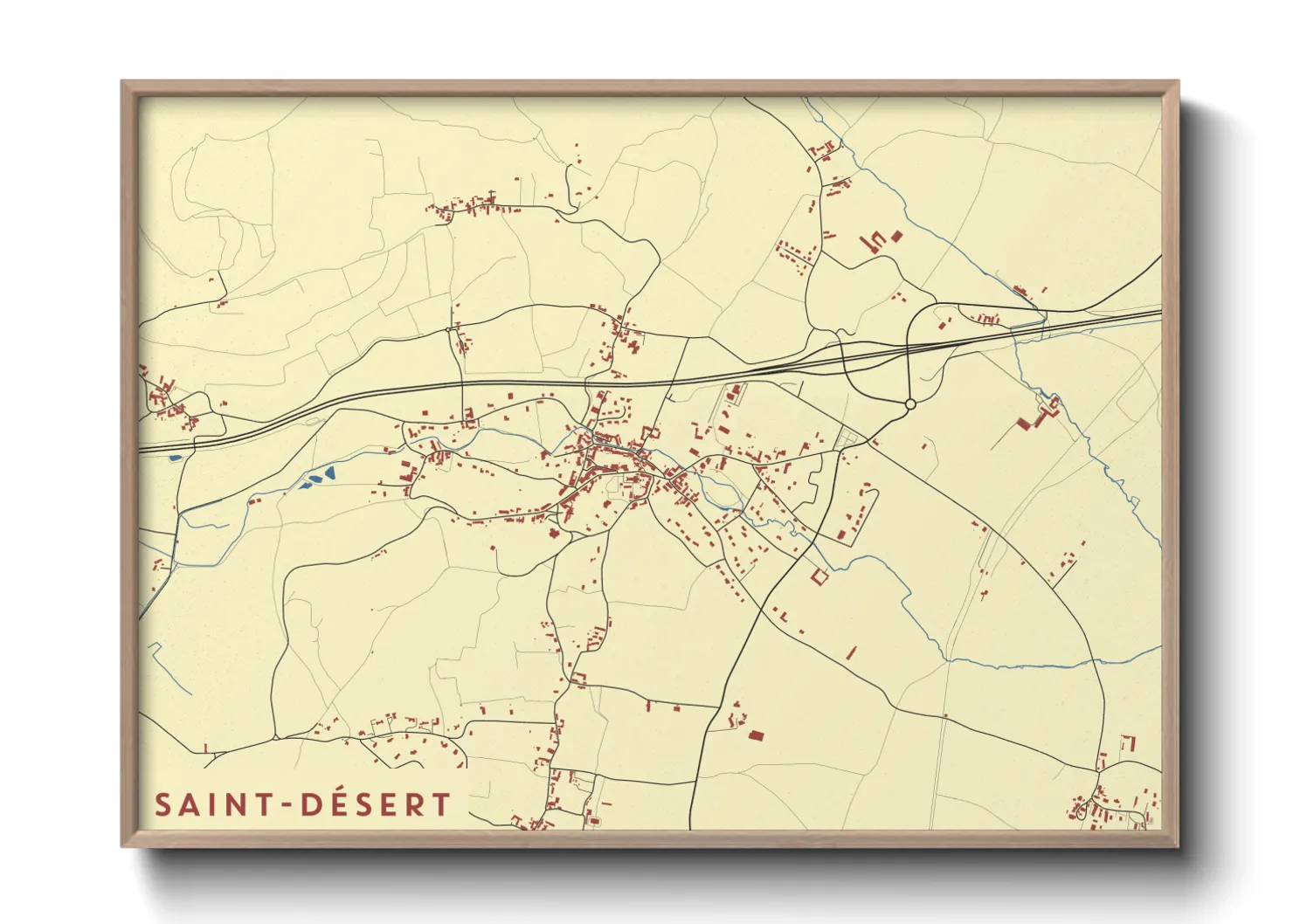 Une affiche de carte sur Saint-Désert