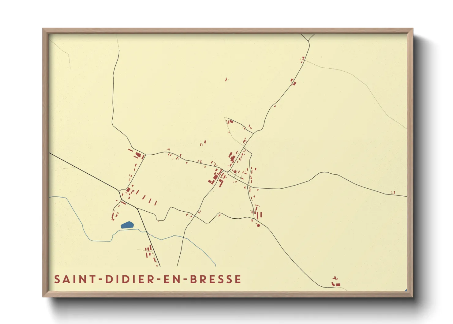 Une affiche de carte sur Saint-Didier-en-Bresse