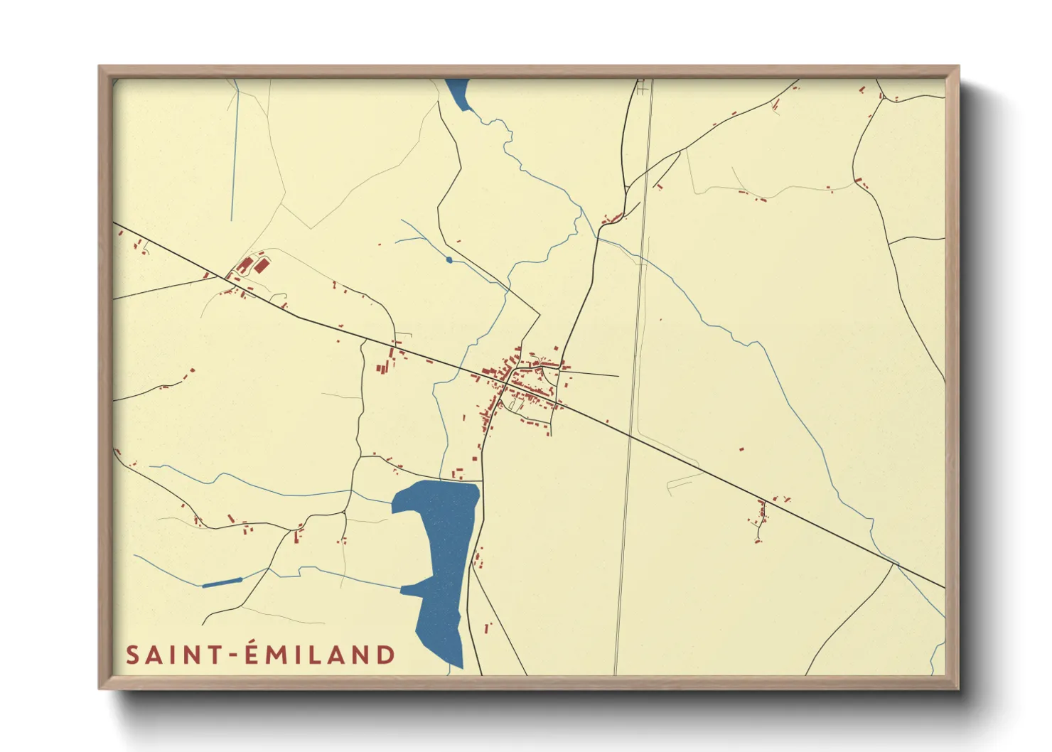 Une affiche de carte sur Saint-Émiland
