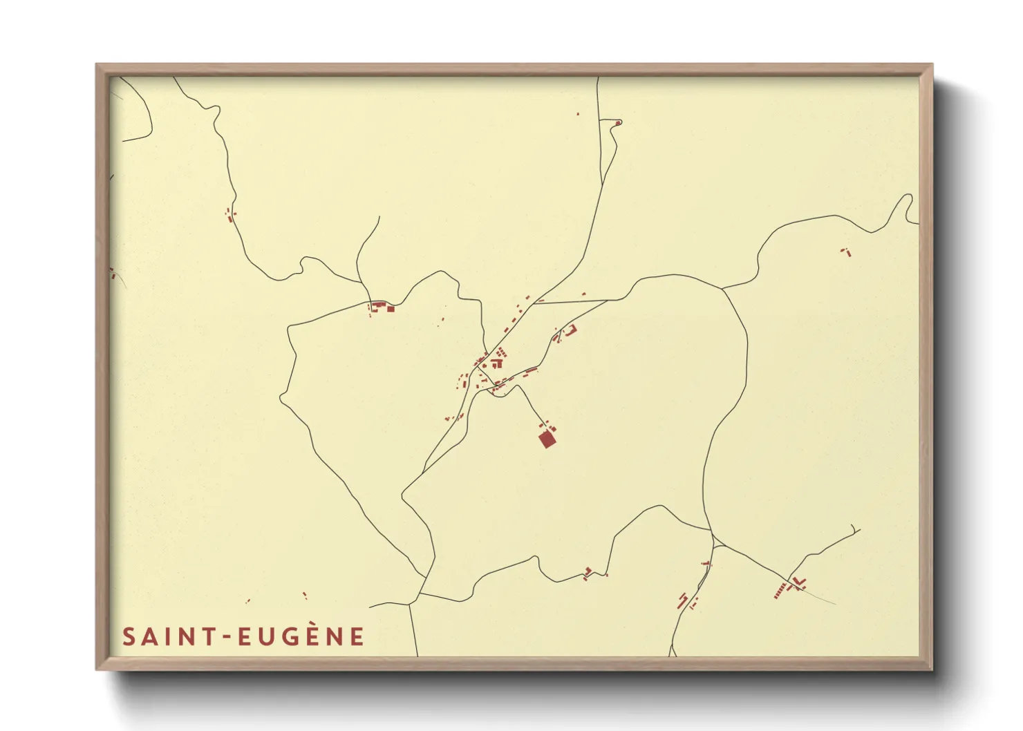 Une affiche de carte sur Saint-Eugène