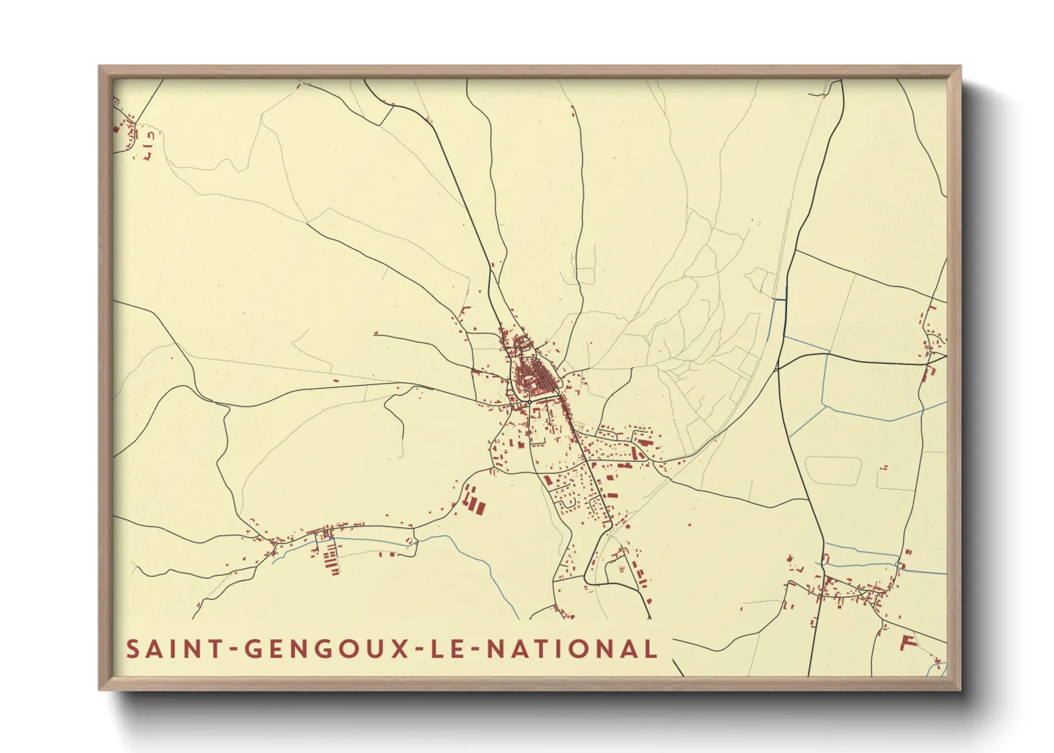 Une affiche de carte sur Saint-Gengoux-le-National