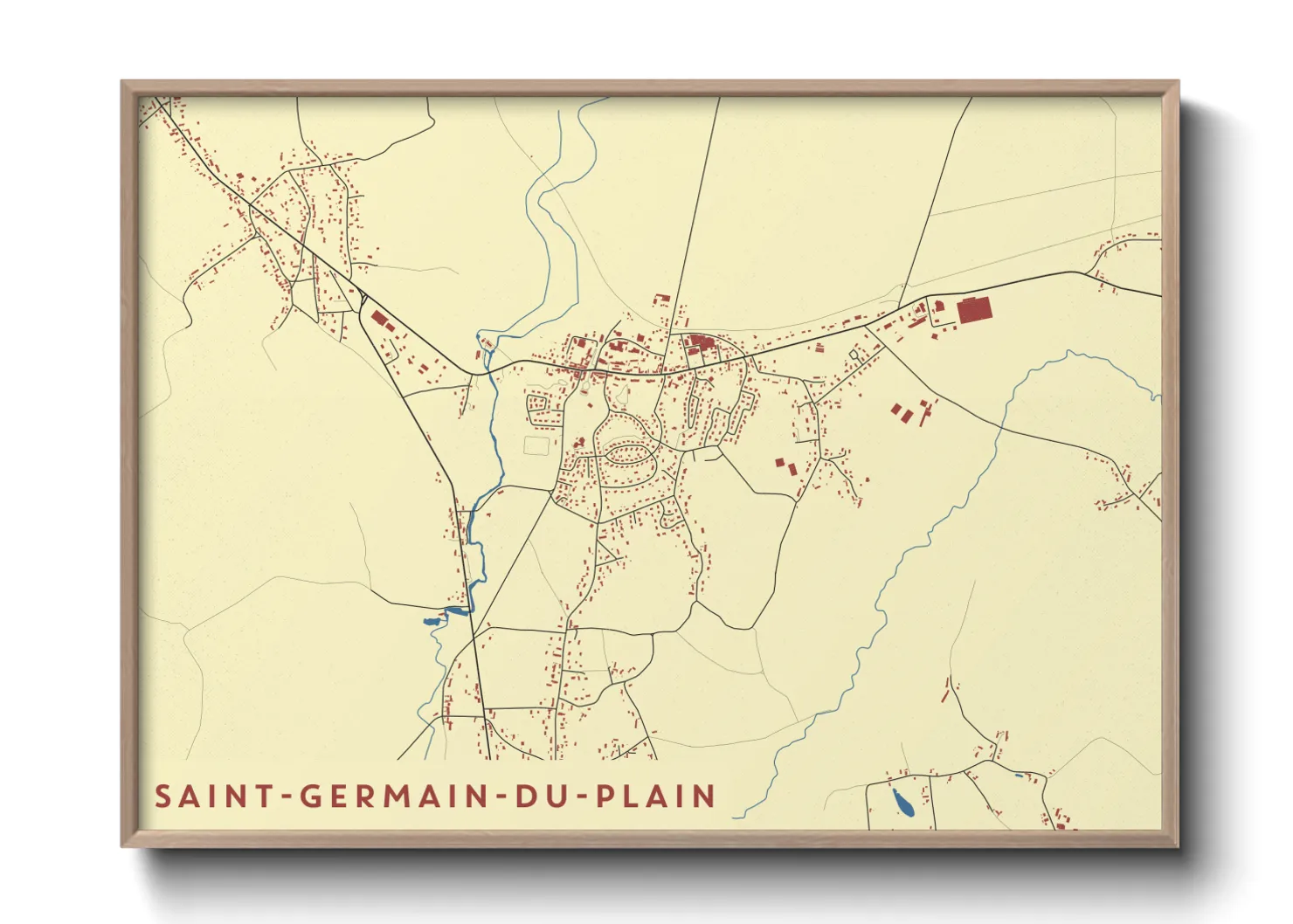 Une affiche de carte sur Saint-Germain-du-Plain