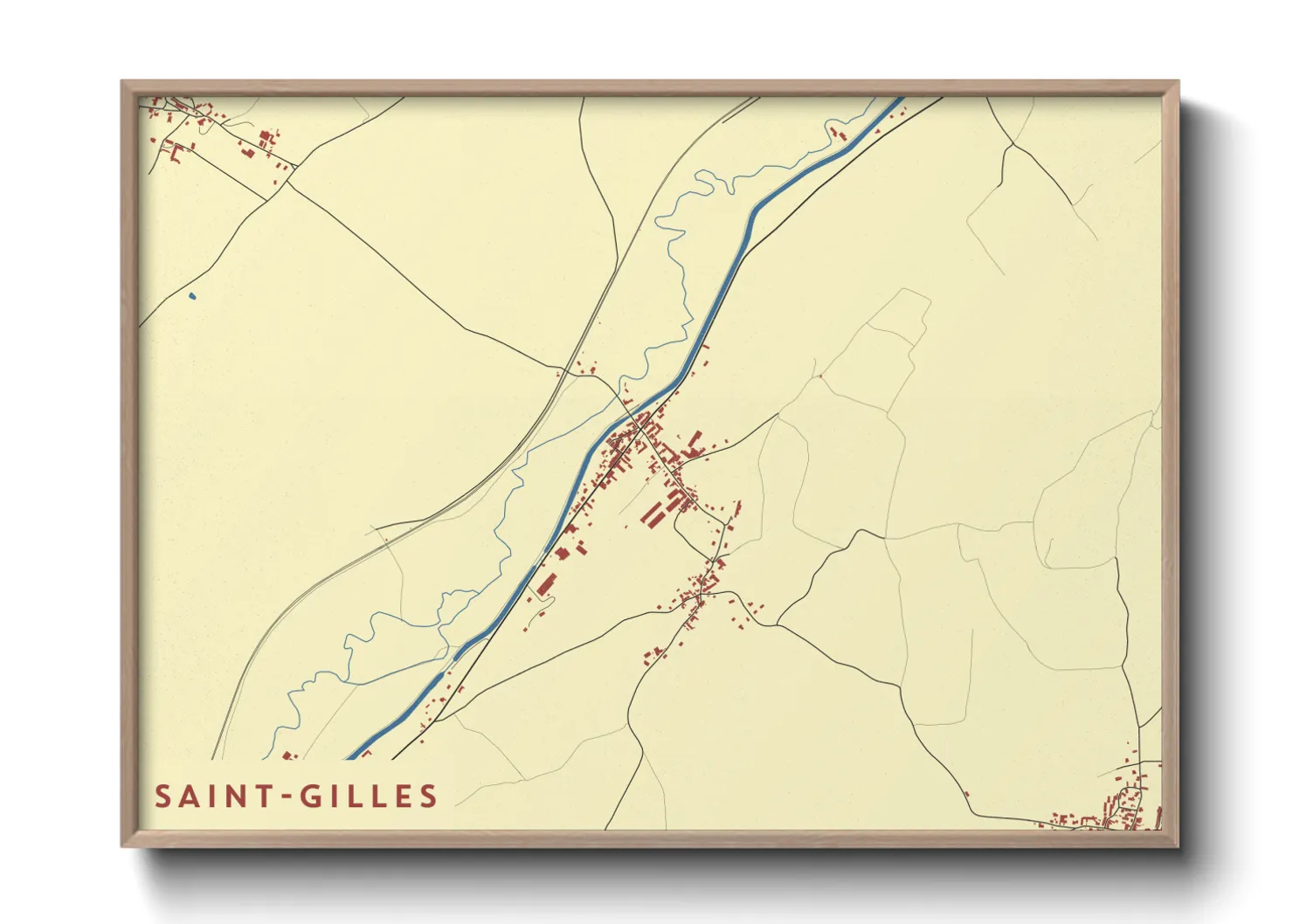 Une affiche de carte sur Saint-Gilles