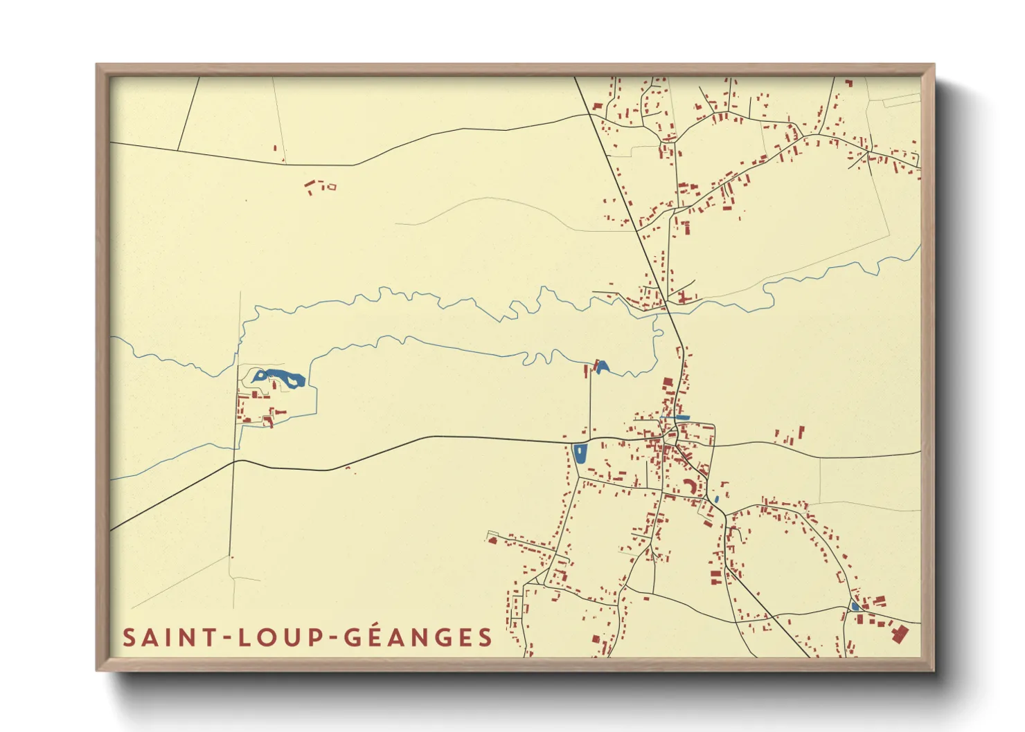 Une affiche de carte sur Saint-Loup-Géanges