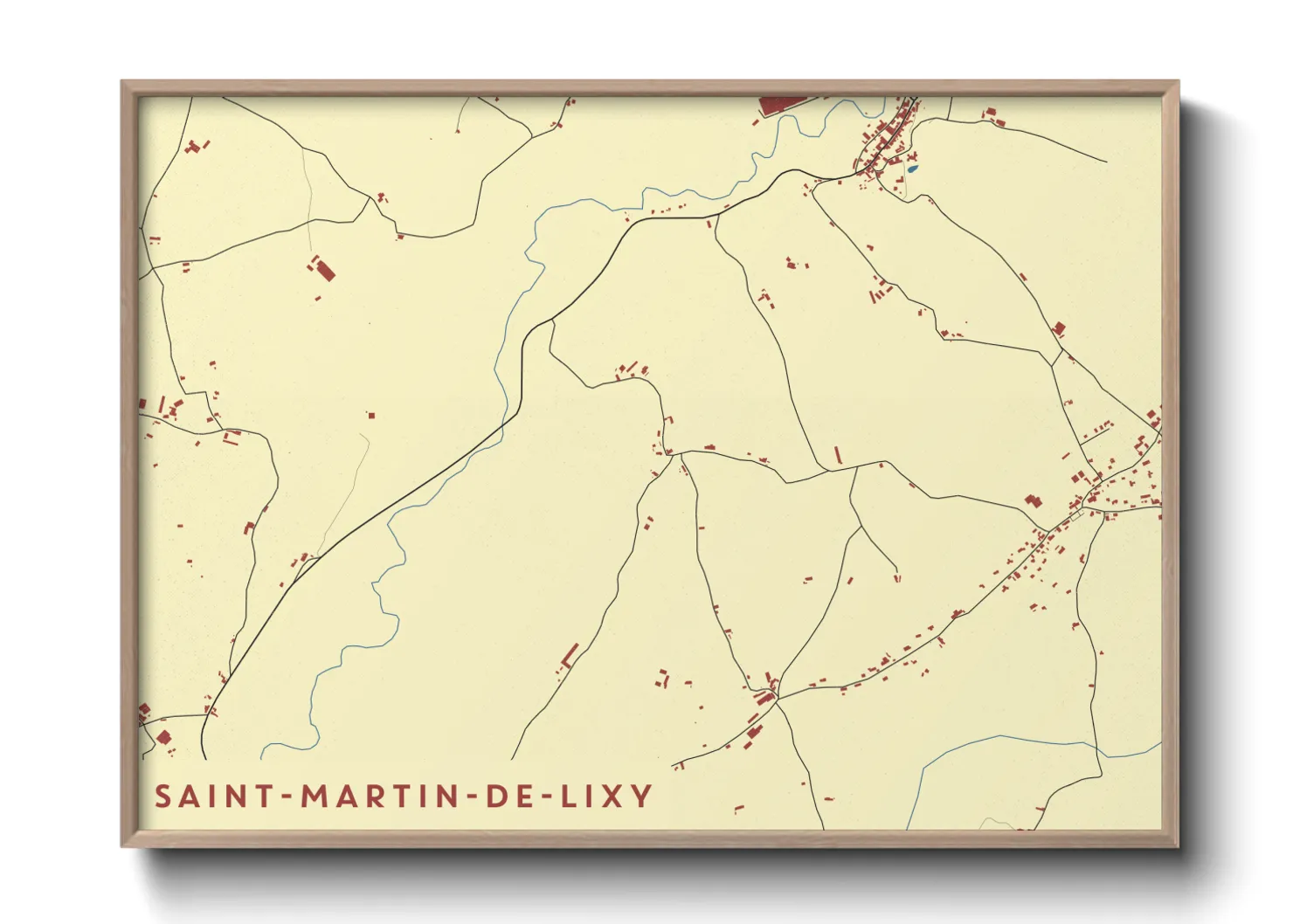 Une affiche de carte sur Saint-Martin-de-Lixy