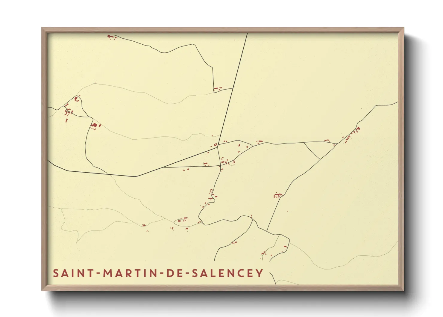 Une affiche de carte sur Saint-Martin-de-Salencey