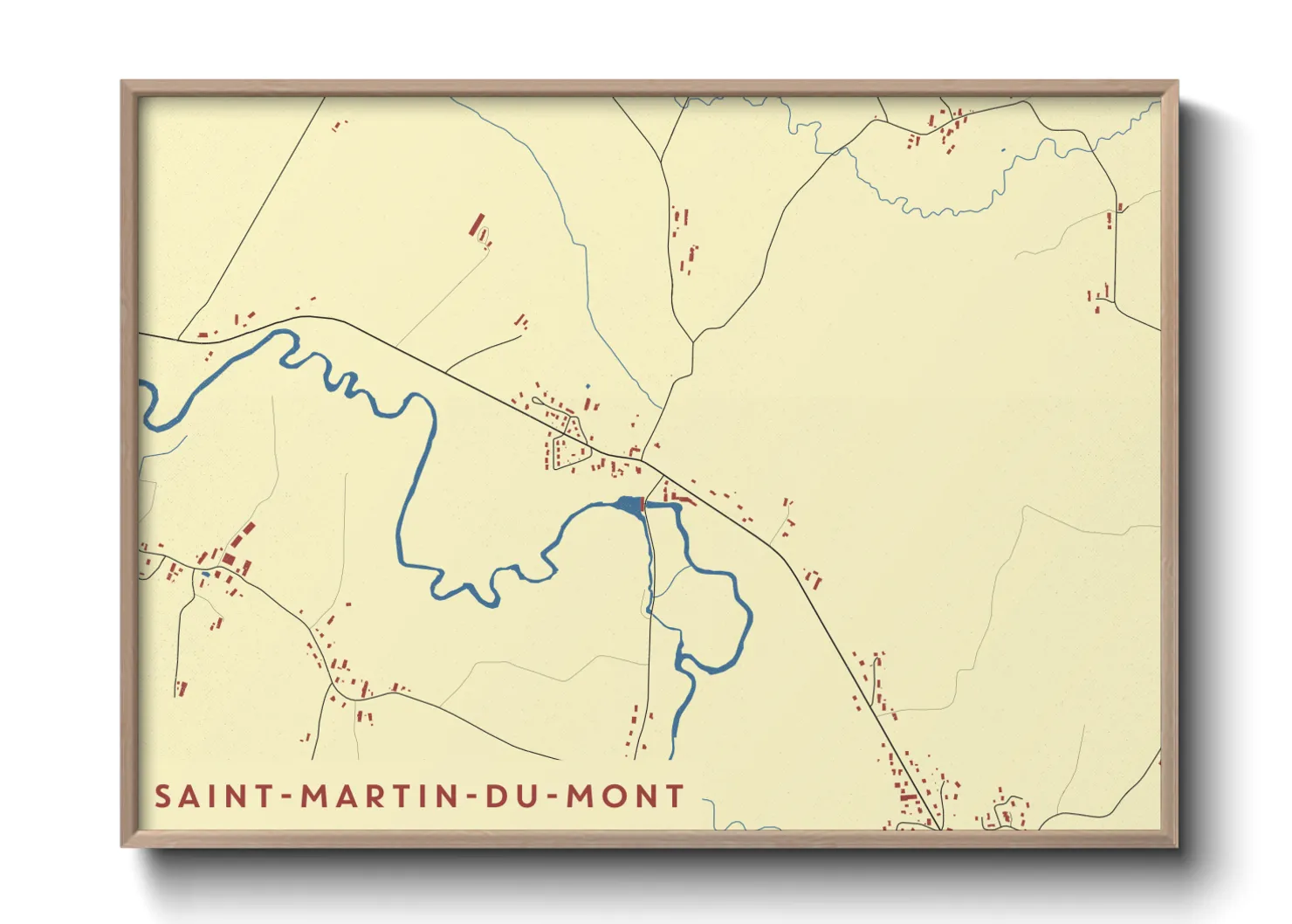 Une affiche de carte sur Saint-Martin-du-Mont
