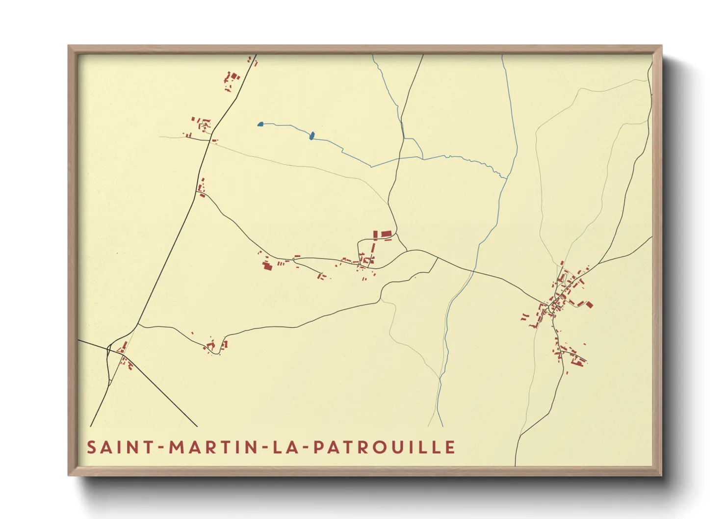 Une affiche de carte sur Saint-Martin-la-Patrouille