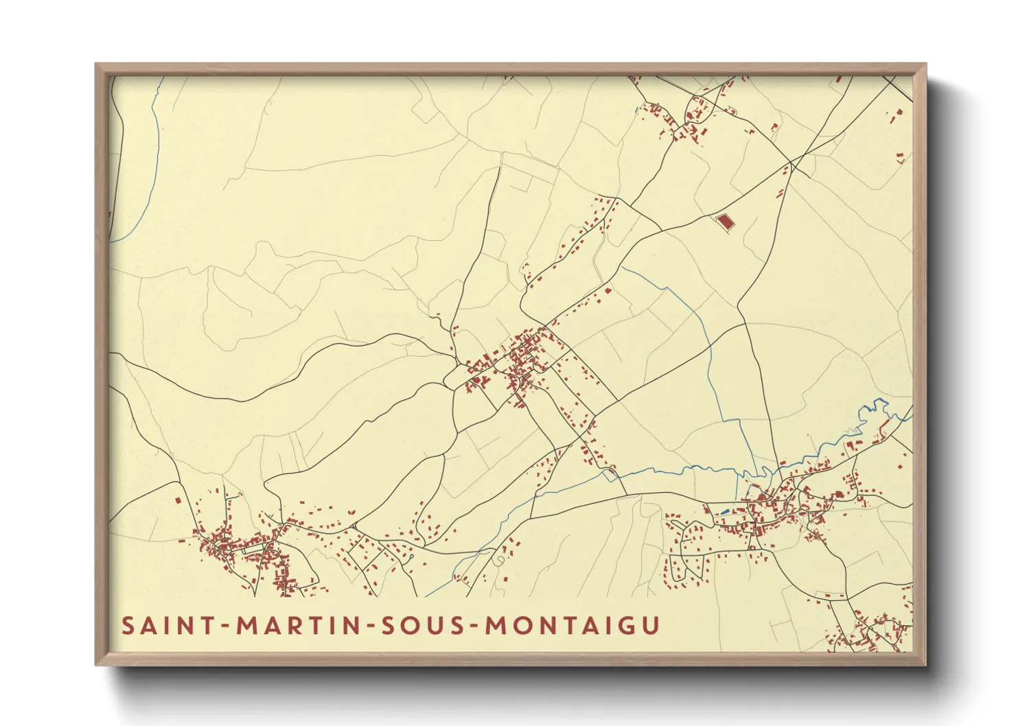 Une affiche de carte sur Saint-Martin-sous-Montaigu