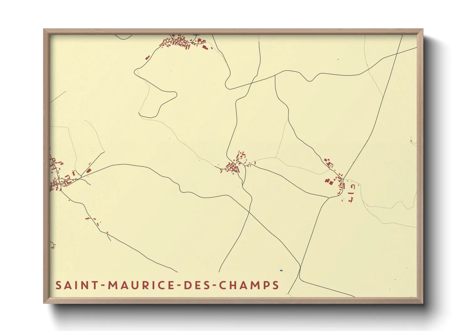 Une affiche de carte sur Saint-Maurice-des-Champs