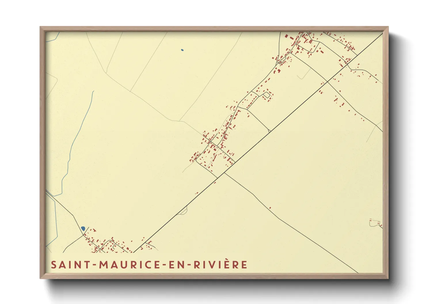 Une affiche de carte sur Saint-Maurice-en-Rivière