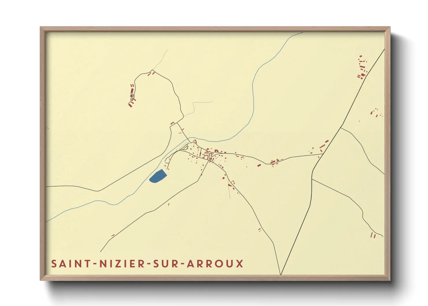 Une affiche de carte sur Saint-Nizier-sur-Arroux