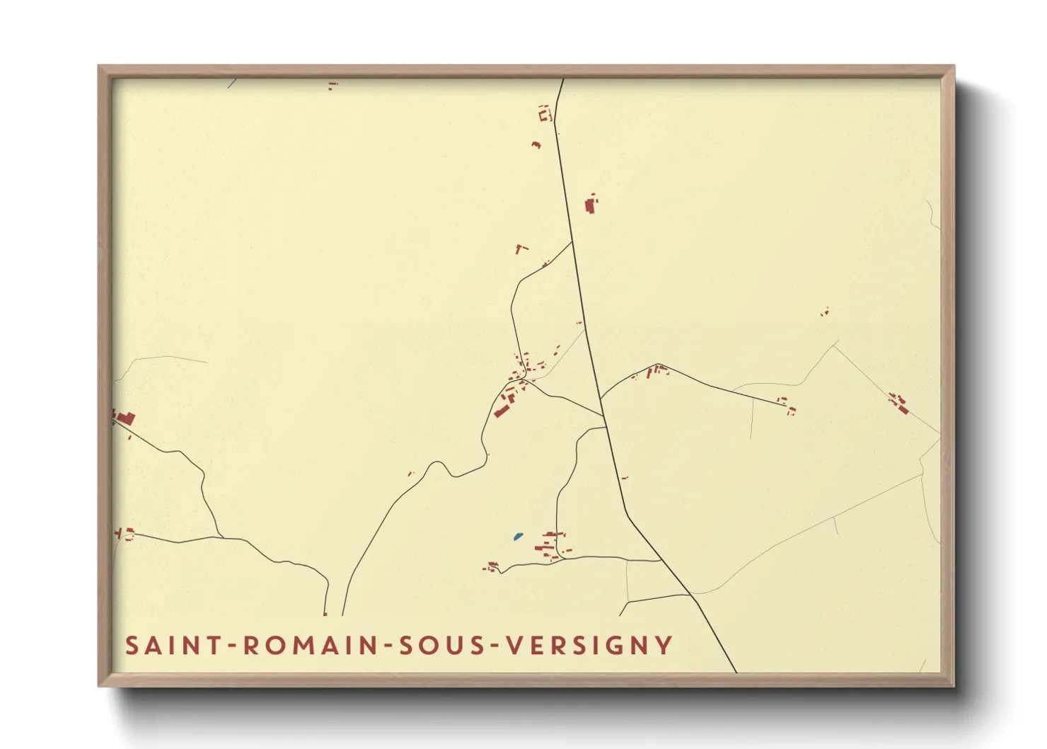 Une affiche de carte sur Saint-Romain-sous-Versigny
