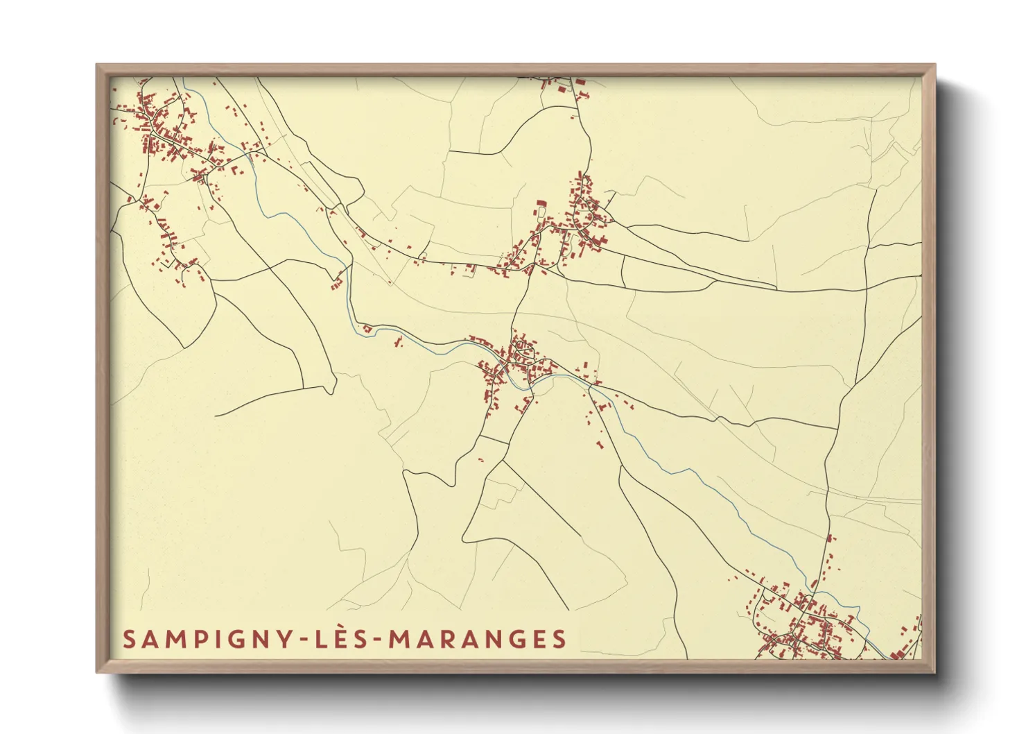 Une affiche de carte sur Sampigny-lès-Maranges