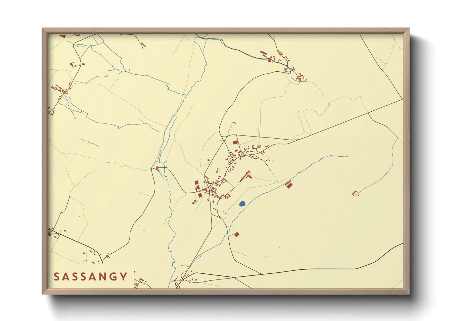 Une affiche de carte sur Sassangy